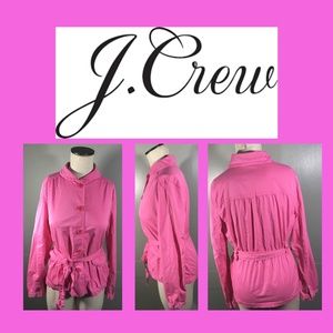 Belted j. crew jacket size s/m 6